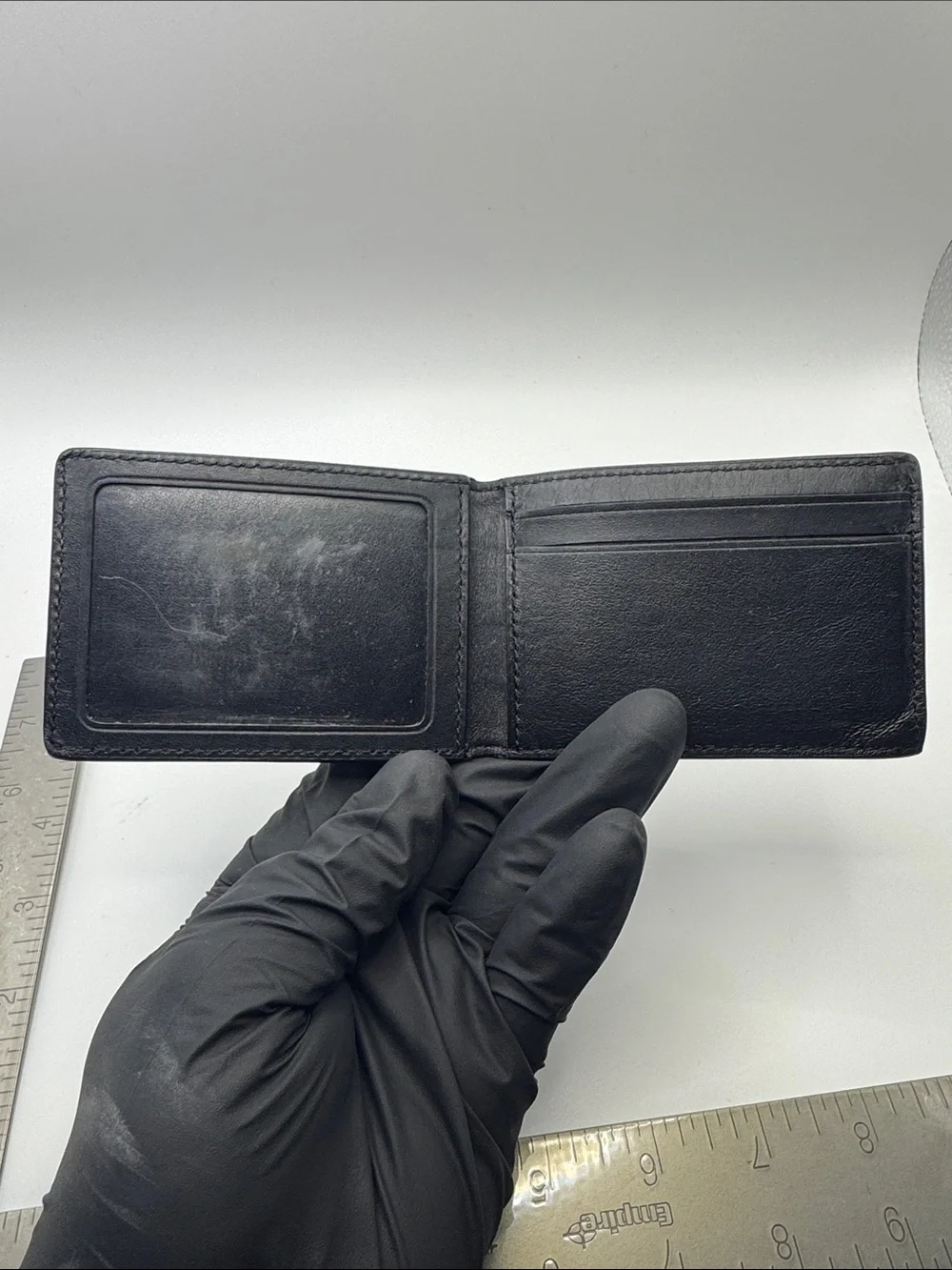 Coach Black Embossed Signature Slim Card Case